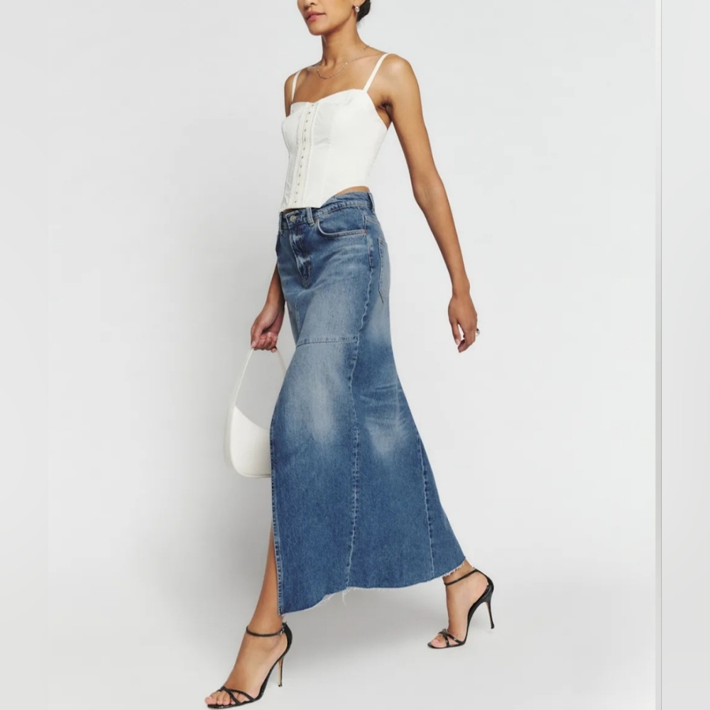 Reformation 'Razz' Denim Skirt